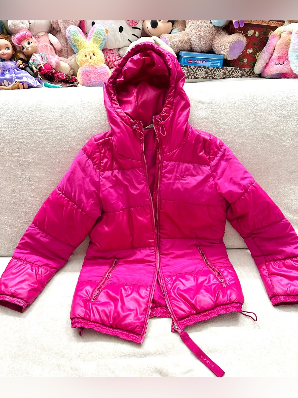 Adidas Puffer Winter Jacket Size S Warm -Hot Pink